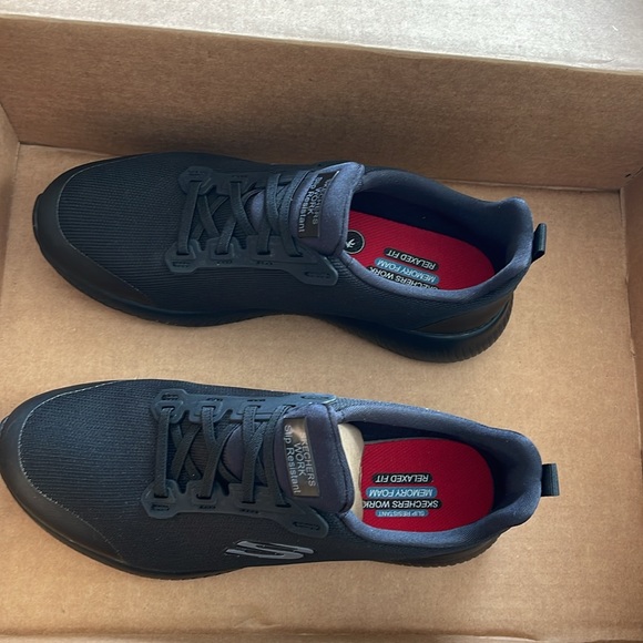 Skechers Slip Resistant All Black Work Shoes Size 9 - Picture 7 of 12